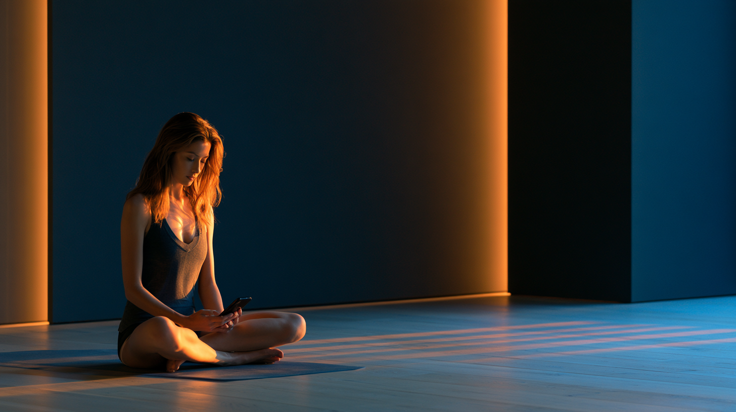 Yoga practice supported by organized learning content